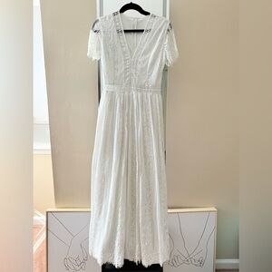 Elegant White Lace Dress